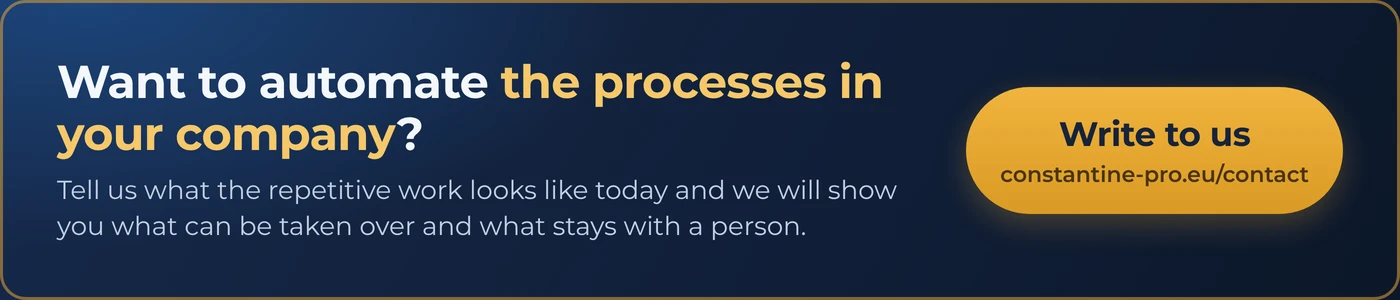 Want to automate the processes in your company? Write to us through the contact form